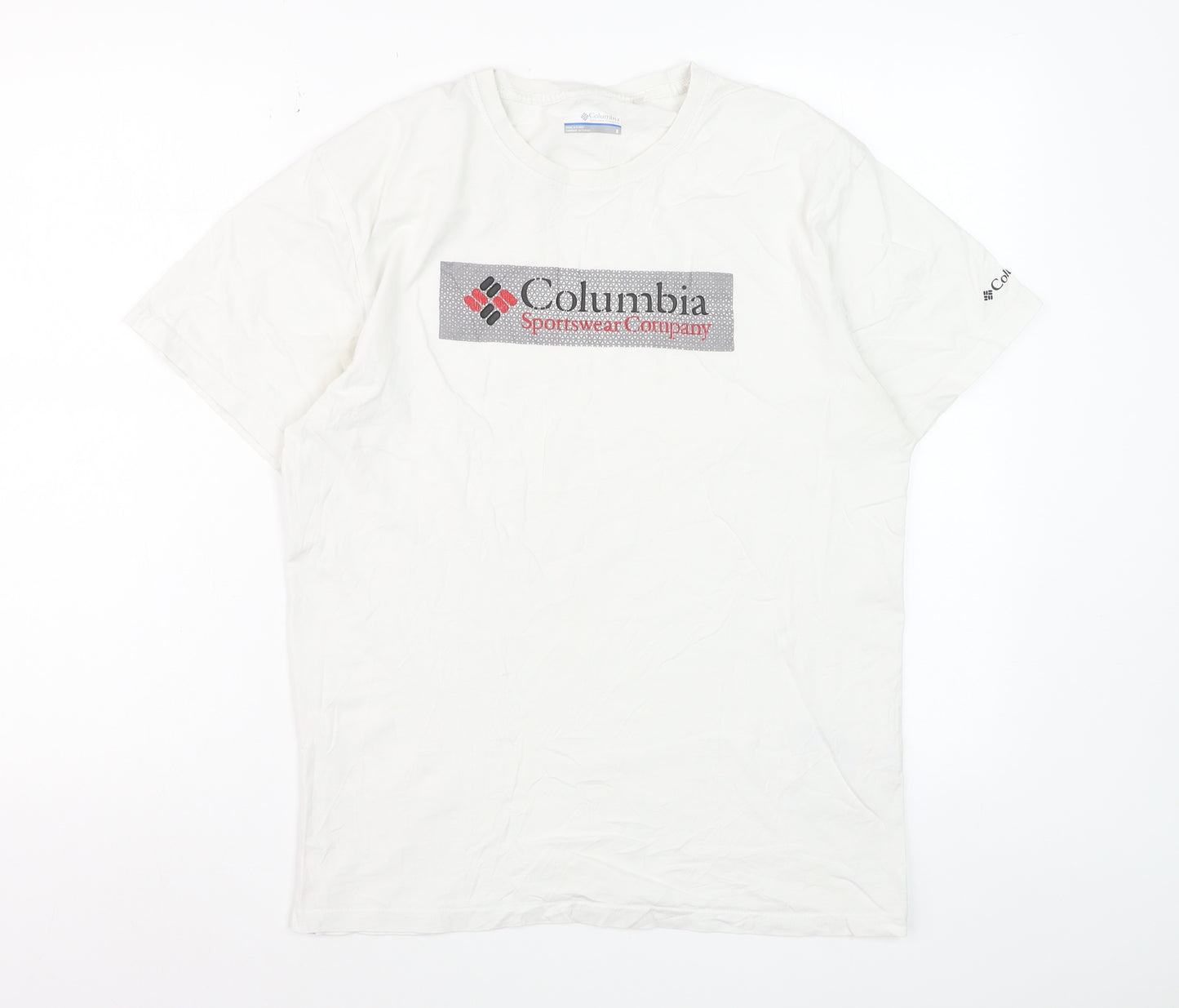 Columbia Sportswear Men's White Cotton Graphic T-Shirt Size S