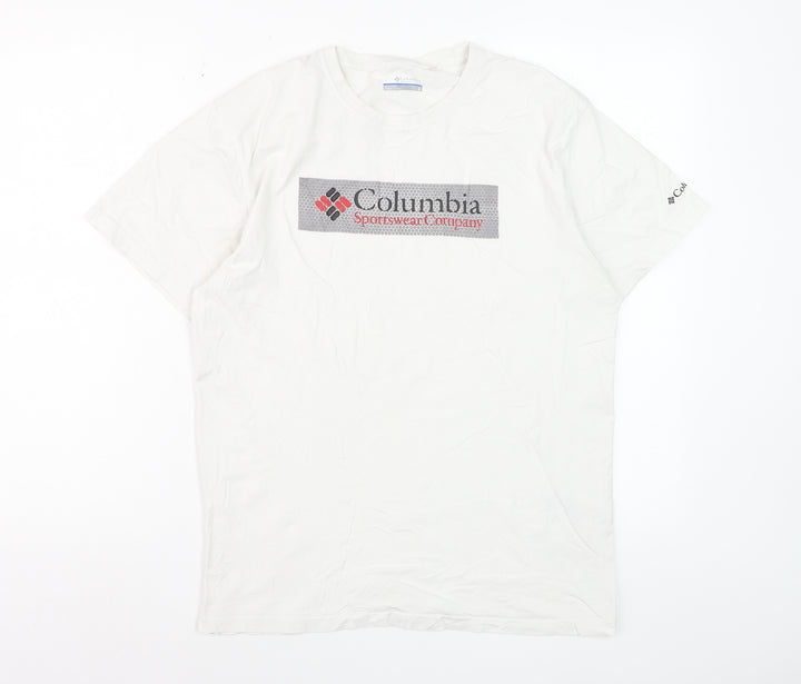 Columbia Sportswear Men's White Cotton Graphic T-Shirt Size S
