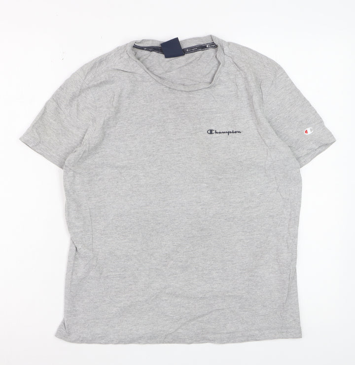Champion Womens Grey XS Basic Crew Neck T-Shirt