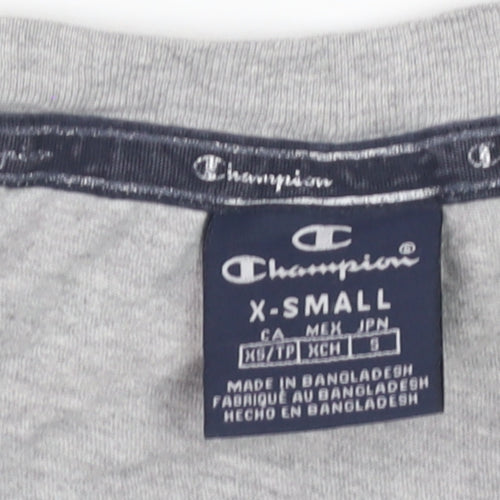 Champion Womens Grey XS Basic Crew Neck T-Shirt