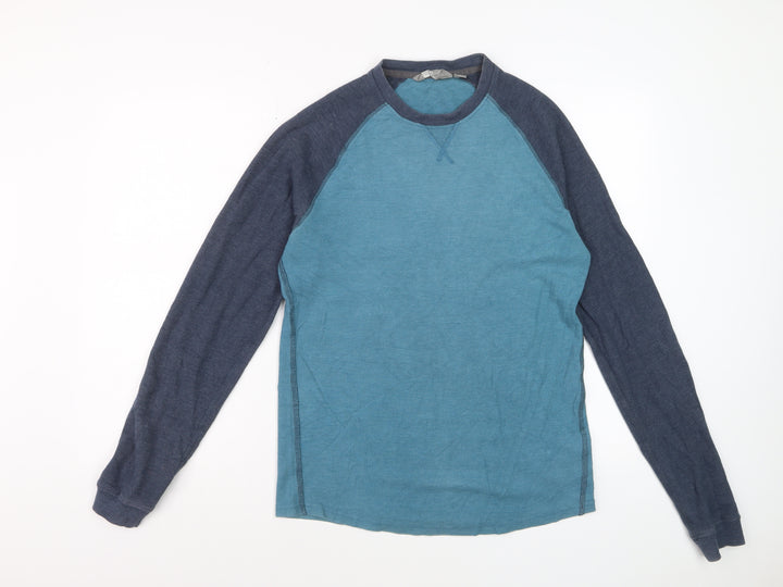 Mountain Warehouse Men's Blue Long Sleeve Cotton T-Shirt Size M
