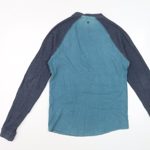 Mountain Warehouse Men's Blue Long Sleeve Cotton T-Shirt Size M