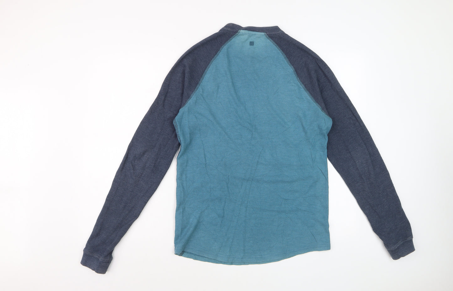 Mountain Warehouse Men's Blue Long Sleeve Cotton T-Shirt Size M