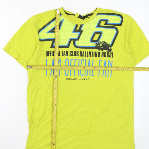Valentino Rossi Official Fan Club Yellow Men's Medium T-Shirt 46 Graphic Print