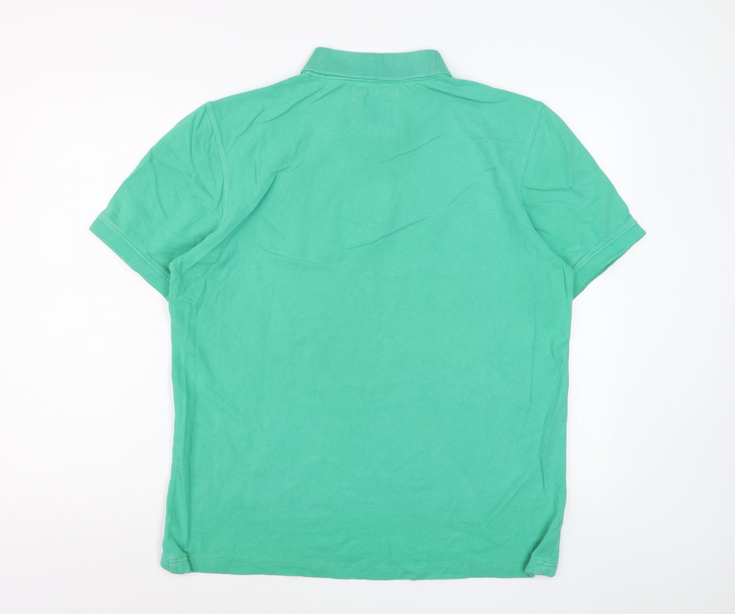 Crew Clothing Company Men's Green Polo Shirt Size L Cotton