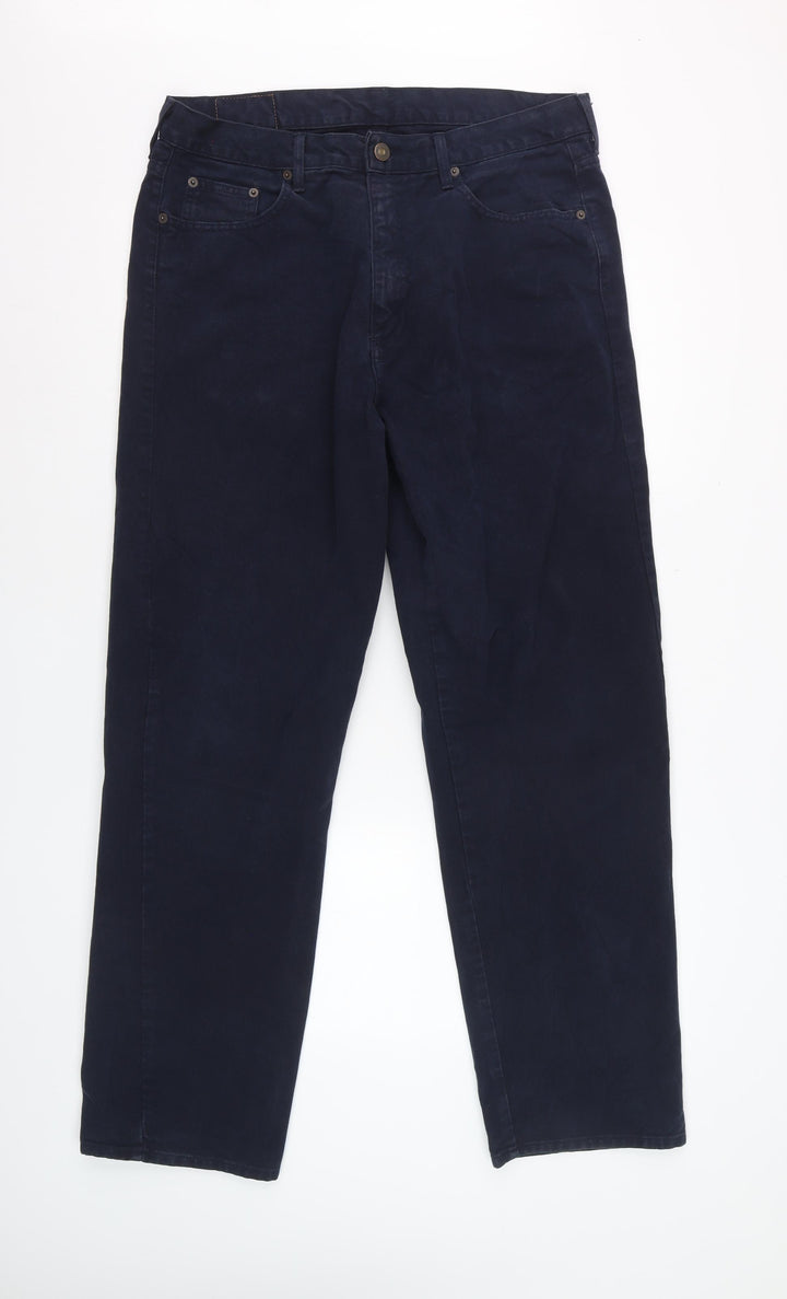 Lee Cooper Mens Blue Straight Jeans 36W 30L 100% Cotton