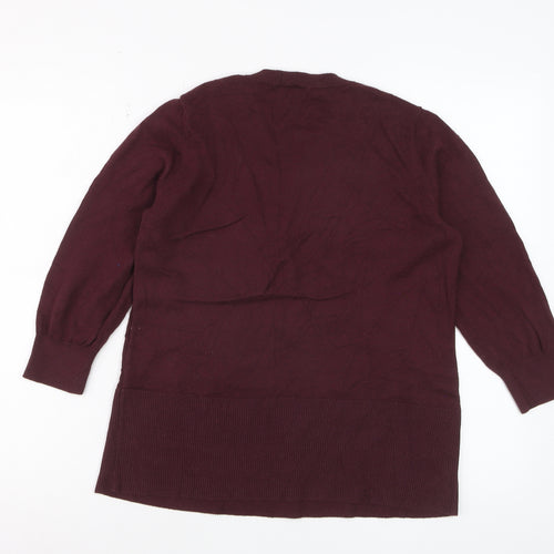 Oasis Womens Purple Long Sleeve Crew Neck Knit Jumper Size M