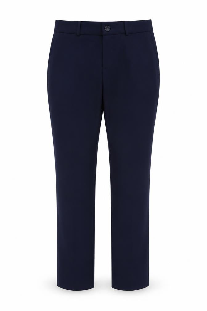 Gap Women's Blue Wool Blend True Straight Petite Trousers Size 4