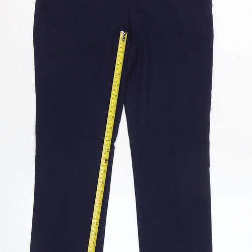 Gap Women's Blue Wool Blend True Straight Petite Trousers Size 4