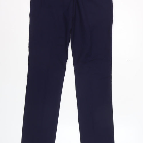 Gap Women's Blue Wool Blend True Straight Petite Trousers Size 4