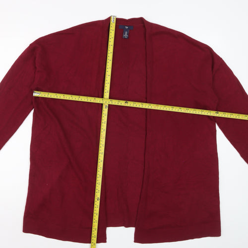 Gap Womens Red XL Open Front Long Sleeve Knit Cardigan