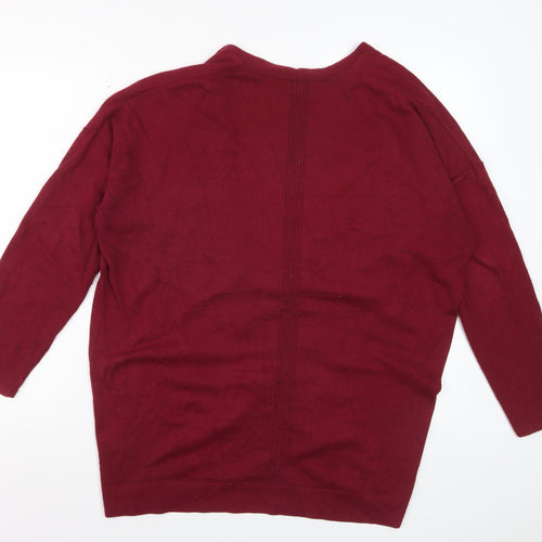 Gap Womens Red XL Open Front Long Sleeve Knit Cardigan