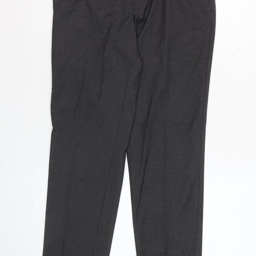 Marks and Spencer Men's Grey Regular Fit Dress Trousers 28W 31L
