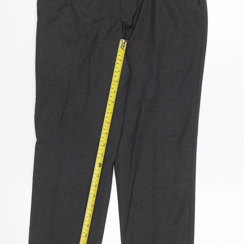 Marks and Spencer Men's Grey Regular Fit Dress Trousers 28W 31L