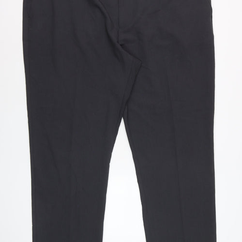 Farah Classic Men's Black 48x33 Stretch Smart Trousers