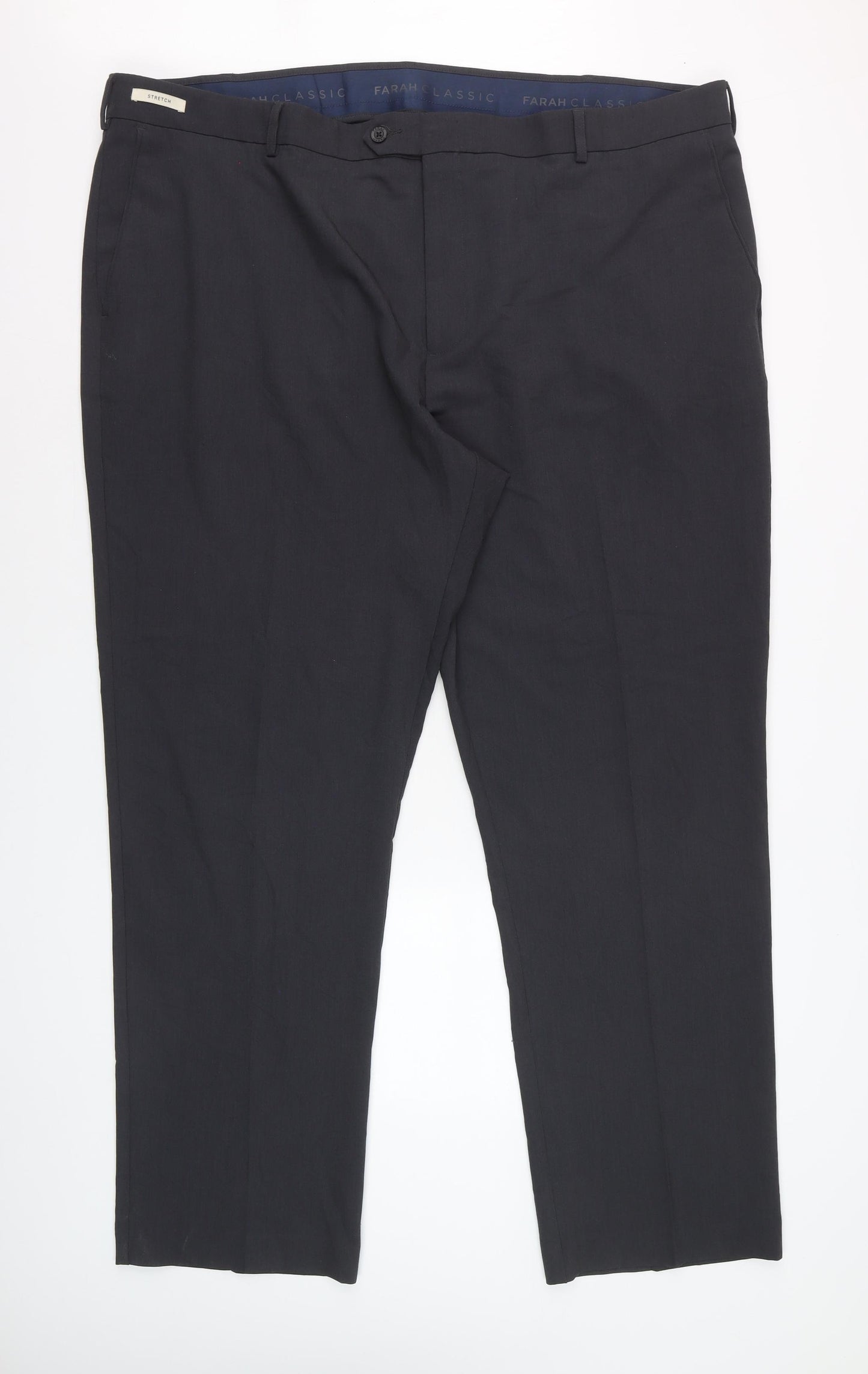 Farah Classic Men's Black 48x33 Stretch Smart Trousers