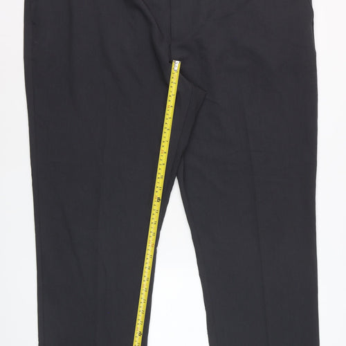 Farah Classic Men's Black 48x33 Stretch Smart Trousers
