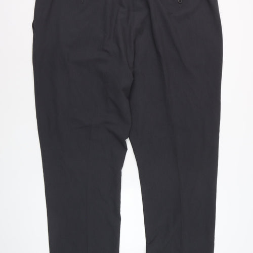 Farah Classic Men's Black 48x33 Stretch Smart Trousers