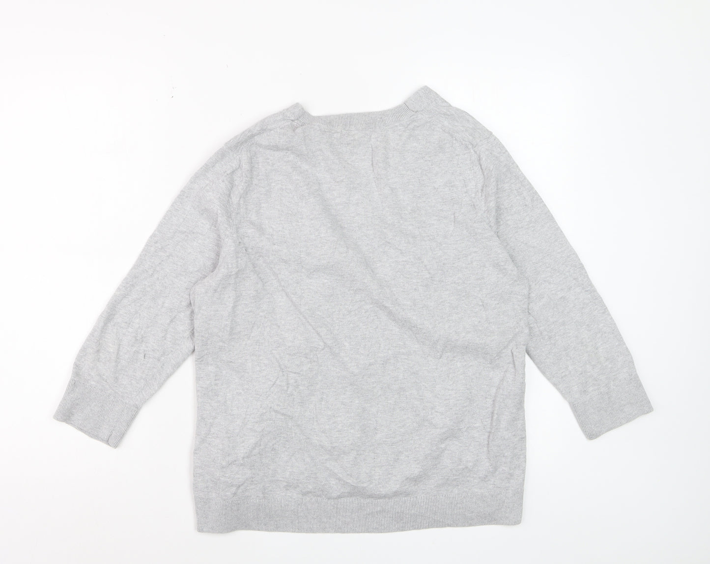 Gap Women’s Grey Cotton V-Neck Long Sleeve Cardigan XL