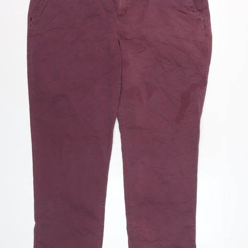 Orvis Womens Plum Cotton Blend Chino Trousers Size 20