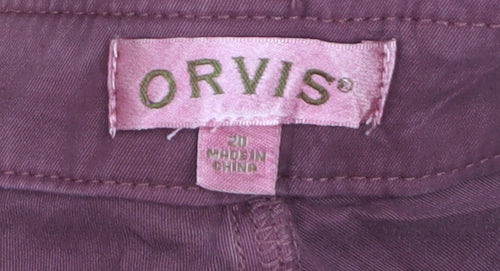 Orvis Womens Plum Cotton Blend Chino Trousers Size 20