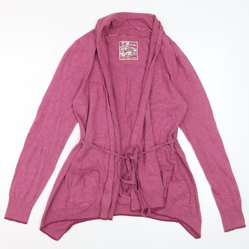 Fat Face Women’s Pink Cotton Belted Cardigan Size 12