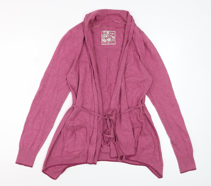 Fat Face Women’s Pink Cotton Belted Cardigan Size 12