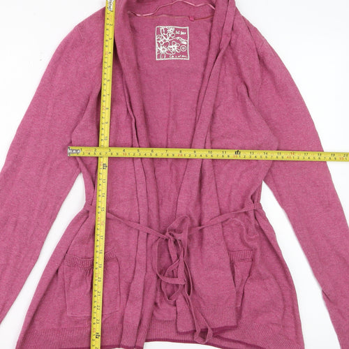 Fat Face Women’s Pink Cotton Belted Cardigan Size 12