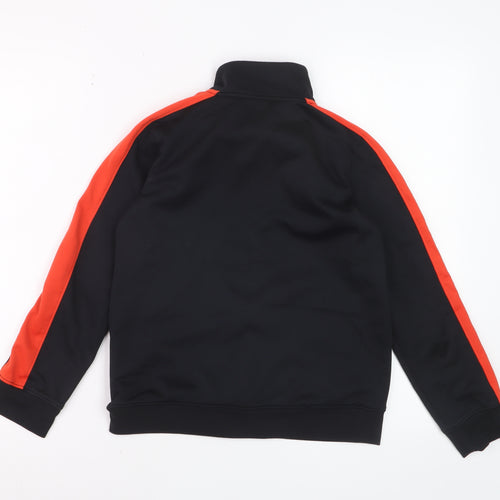 Under Armour Boys Black & Red Track Jacket Full Zip Polyester M
