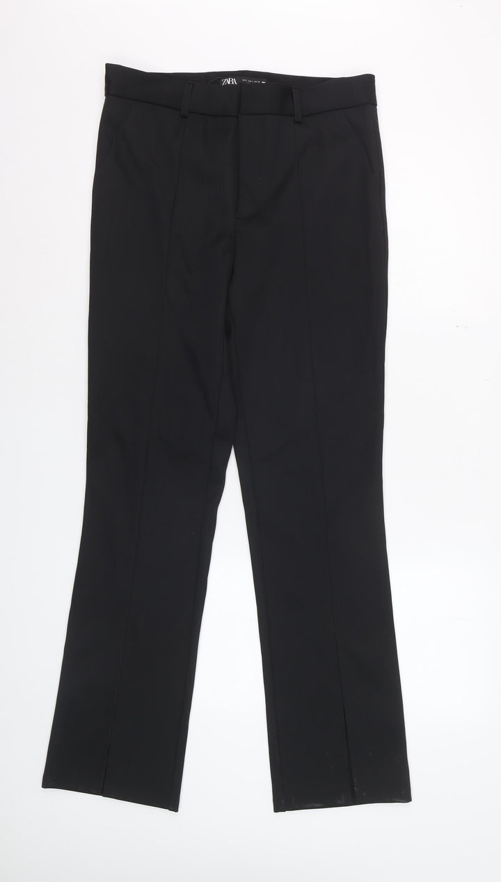 Zara Women Black L Slim Fit Dress Pants Smart Work Trousers