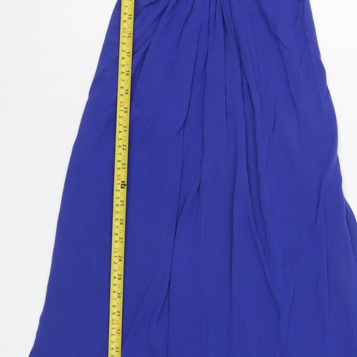 Next Women Blue Size 10 Viscose Sleeveless Maxi Dress