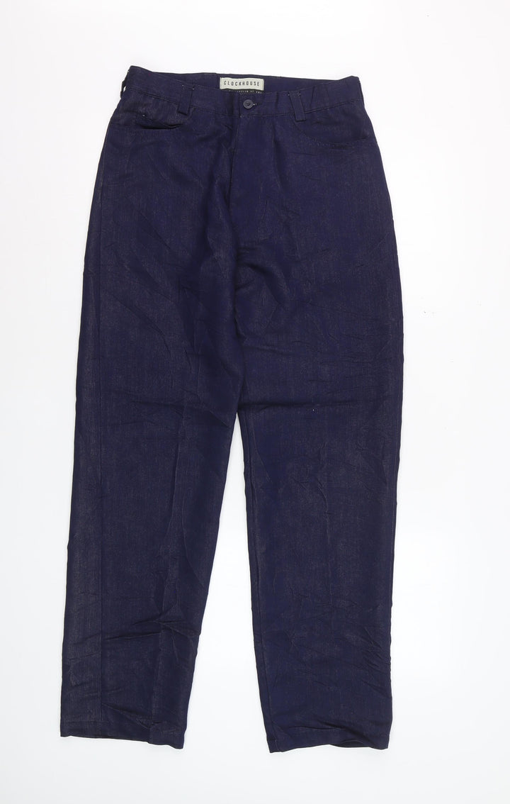 Clockhouse Women Blue 30/32 Chino Straight Leg Trousers