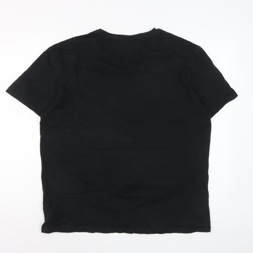 Ralph Lauren Men's Black Cotton Crew Neck Short Sleeve T-Shirt L