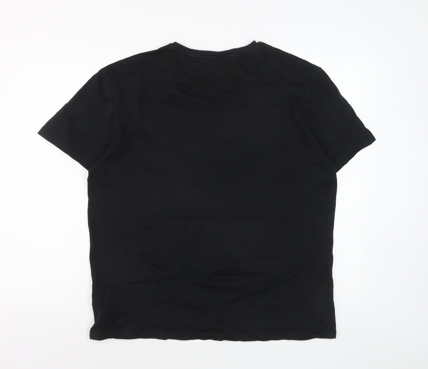 Ralph Lauren Men's Black Cotton Crew Neck Short Sleeve T-Shirt L