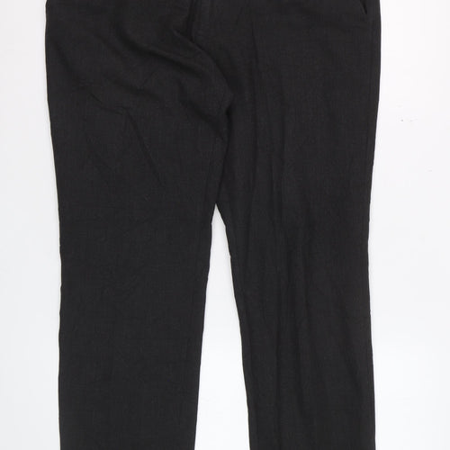 Next Men's Black 34x31 Regular Fit Dress Trousers