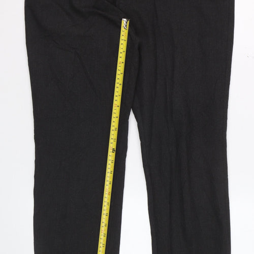 Next Men's Black 34x31 Regular Fit Dress Trousers