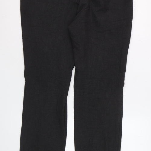 Next Men's Black 34x31 Regular Fit Dress Trousers