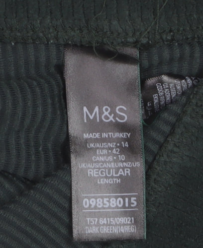 Marks and Spencer Women’s Dark Green Corduroy Leggings Size 14
