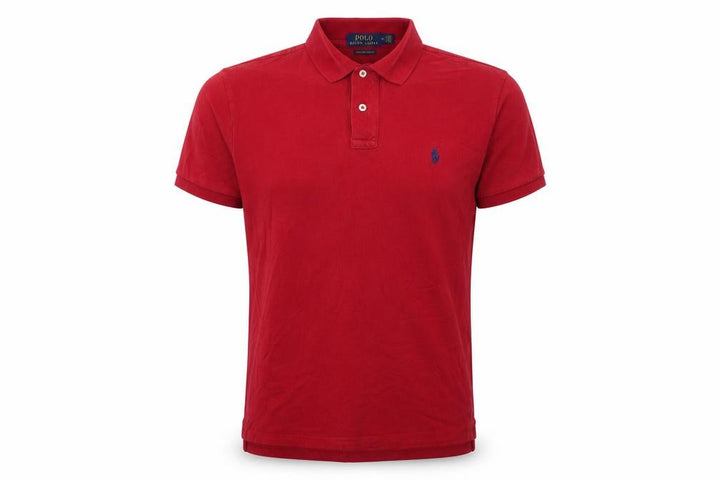 Ralph Lauren Men's Red Slim Fit Cotton Polo Shirt M