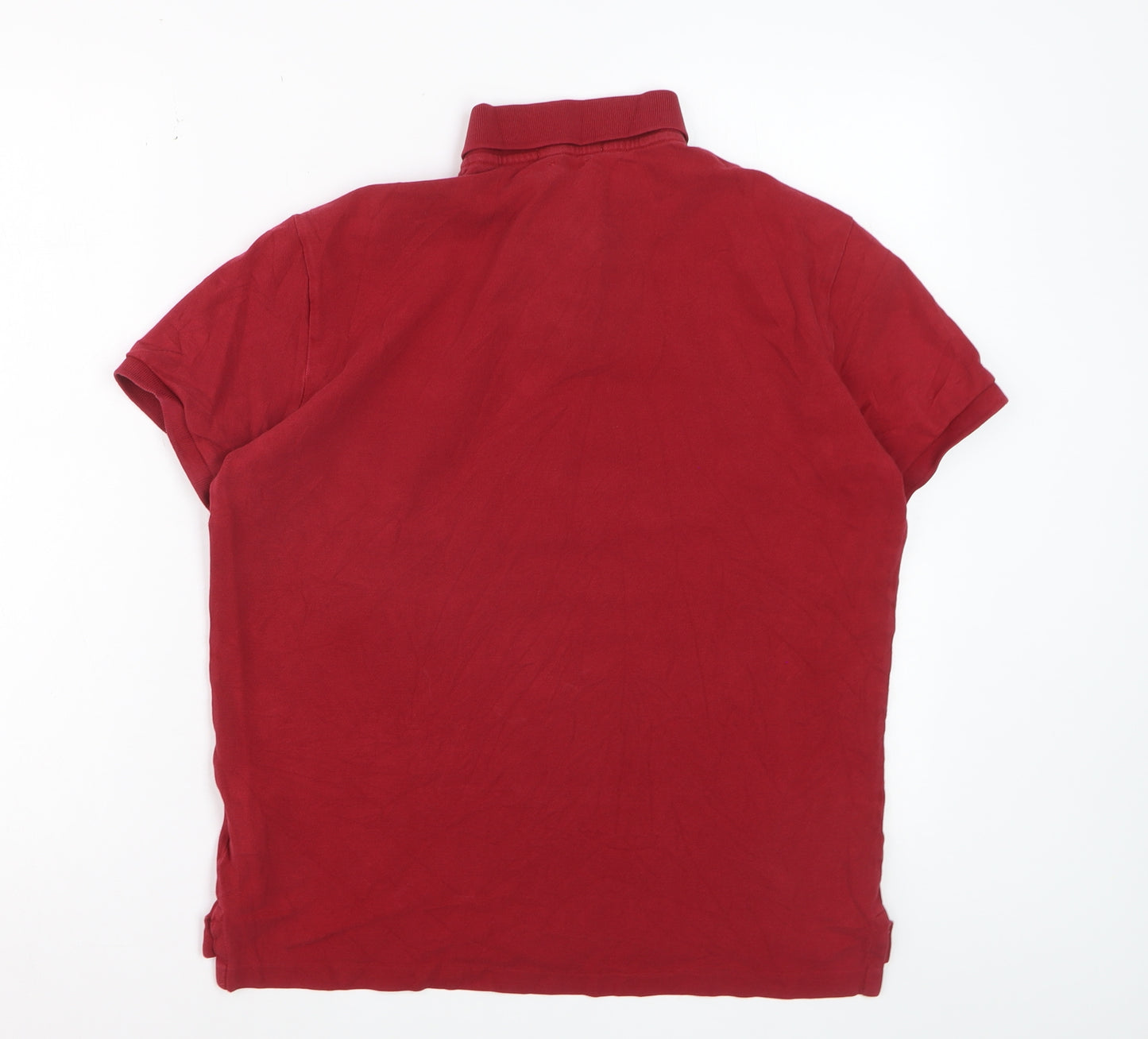 Ralph Lauren Men's Red Slim Fit Cotton Polo Shirt M