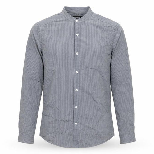 Retro Fire Men's Grey Collared Long Sleeve Formal Shirt Size S