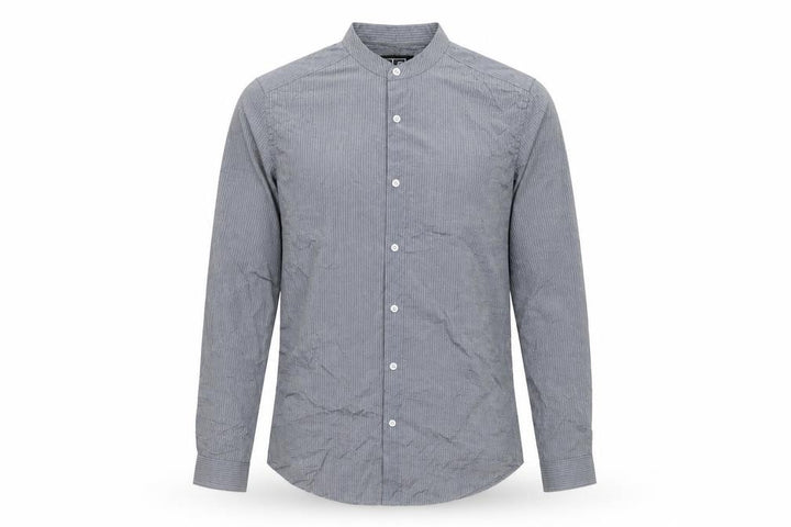 Retro Fire Men's Grey Collared Long Sleeve Formal Shirt Size S