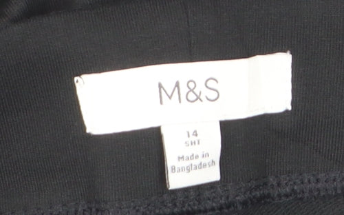 Marks and Spencer Women's Black Cotton Blend Leggings Size 14