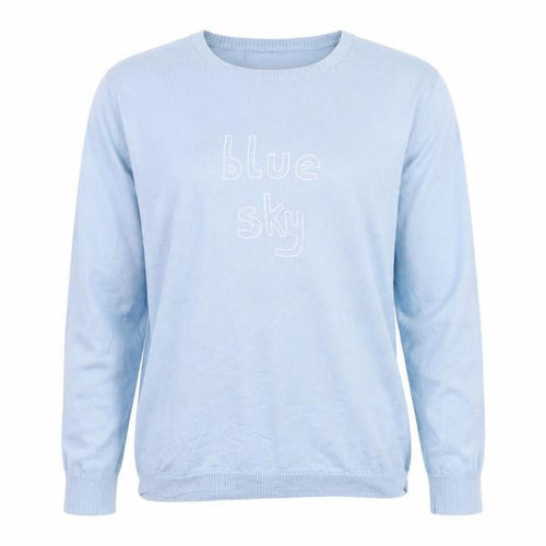 Marks and Spencer Women’s Blue Crew Neck Cotton Jumper L