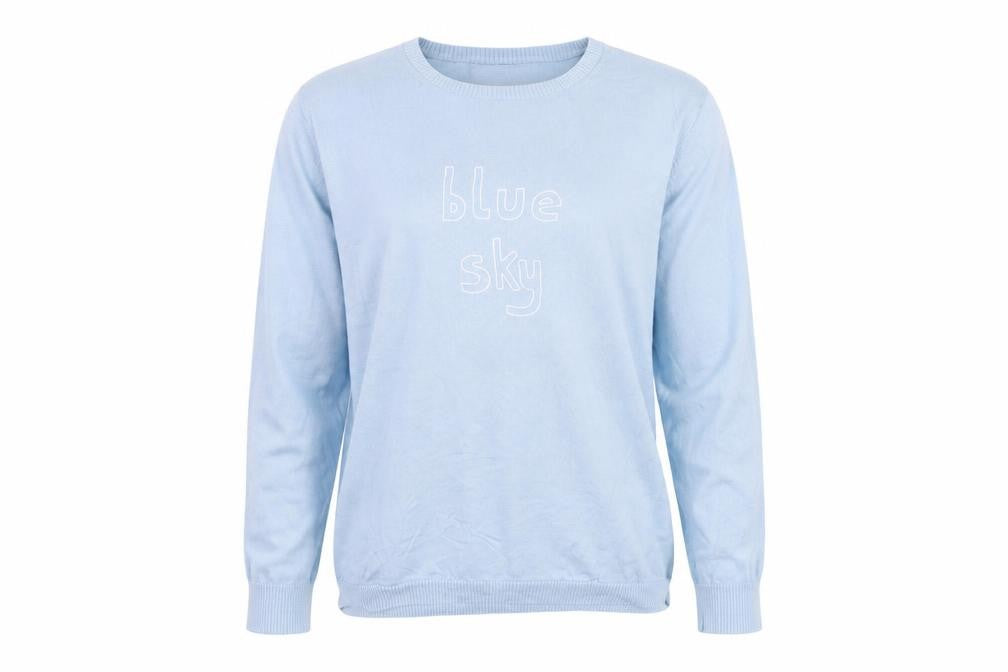 Marks and Spencer Women’s Blue Crew Neck Cotton Jumper L