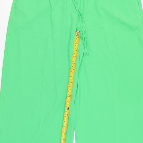Marks and Spencer Women’s Green Wide-Leg Trousers Size 14 Short