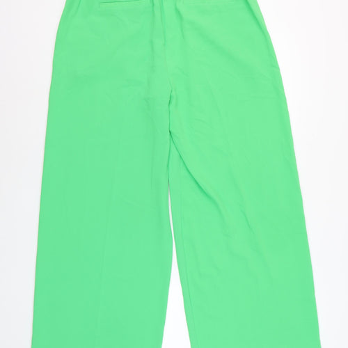 Marks and Spencer Women’s Green Wide-Leg Trousers Size 14 Short