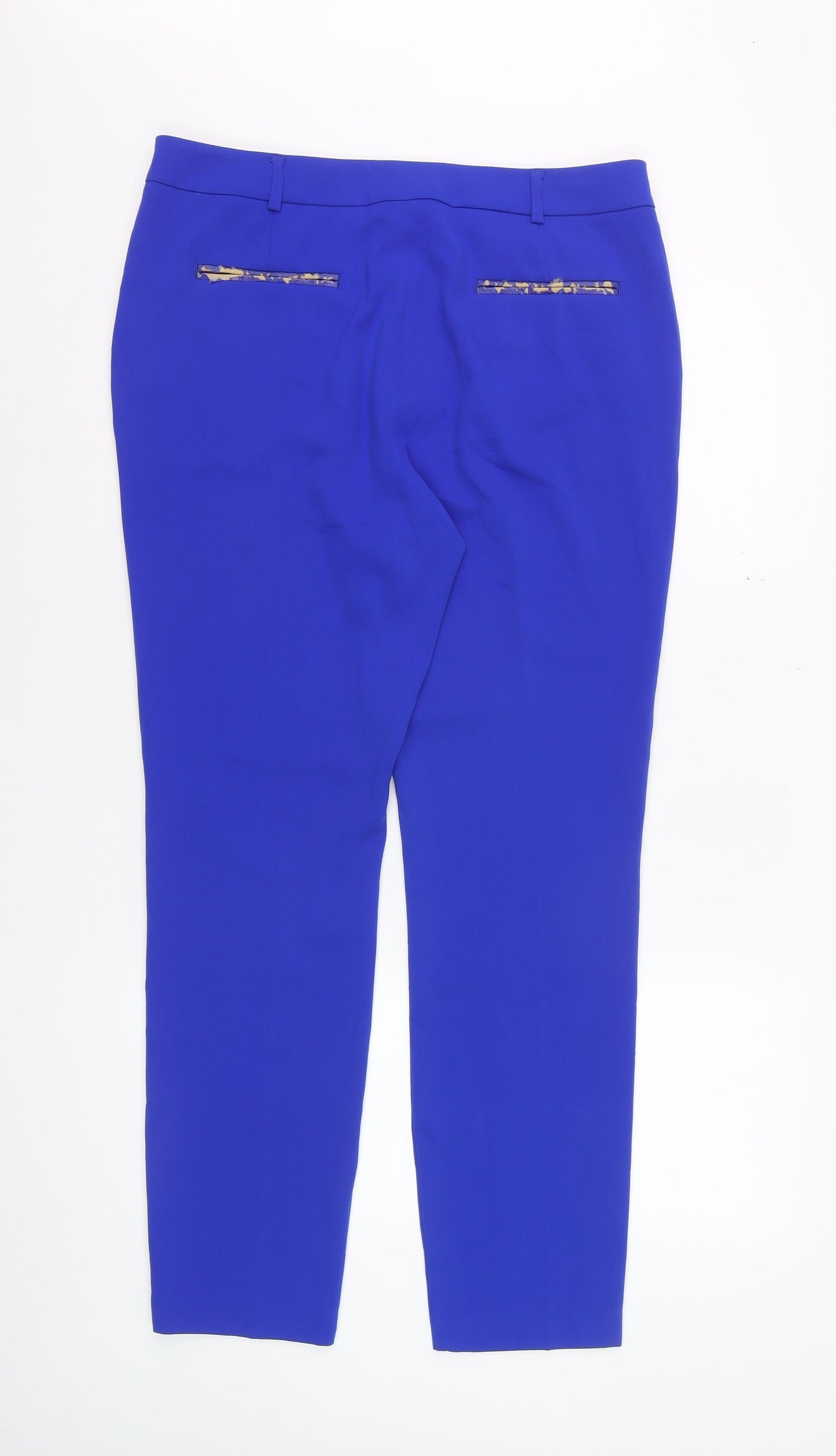 Mary Portas Women's Blue Slim Tapered Tailored Trousers Size 12