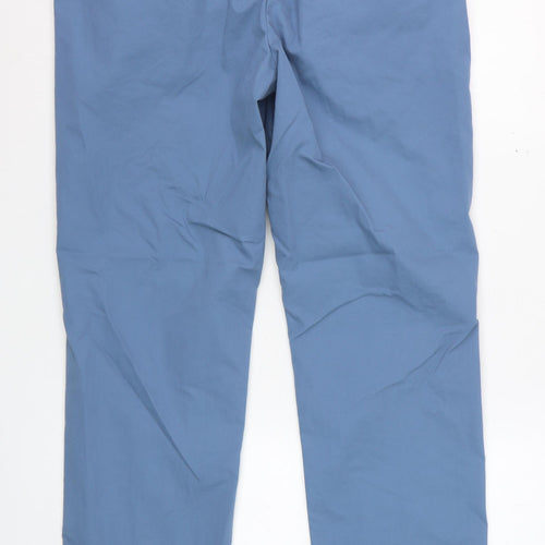 Marks and Spencer Men's Blue Chino Trousers 32W 31L Cotton Blend