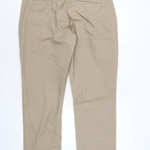 Next Men Beige Chino Straight Leg Trousers 38in Waist 33in Leg